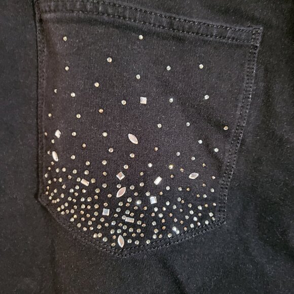 Dream Jeannes by Quacker Factory Women's Jeans Size 16 Short Black - Picture 9 of 13